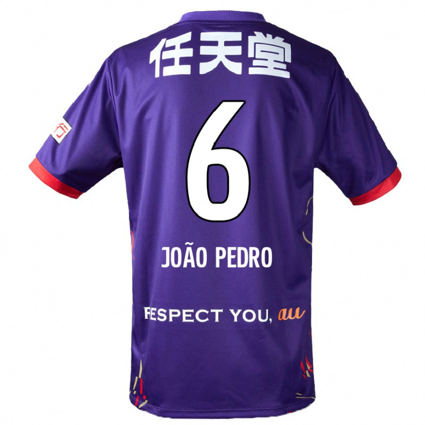 Danxen Børn João Pedro #6 Hvid Lilla Sort Hjemmebane Spillertrøjer 2025/26 Trøje T-Shirt