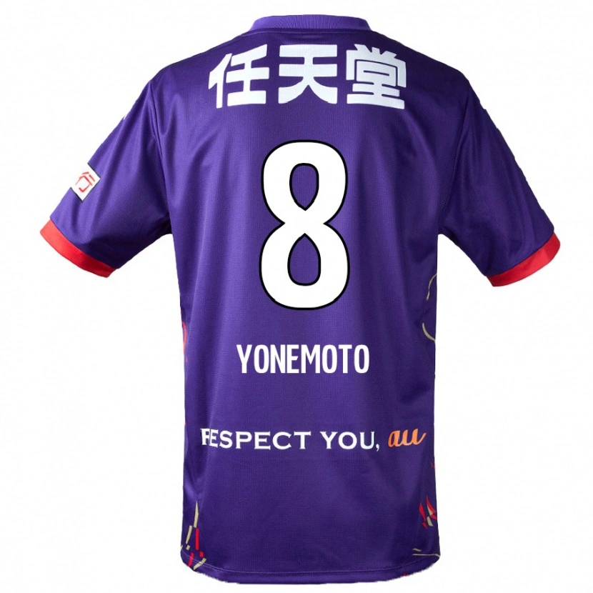 Danxen Børn Takuji Yonemoto #8 Hvid Lilla Sort Hjemmebane Spillertrøjer 2025/26 Trøje T-Shirt