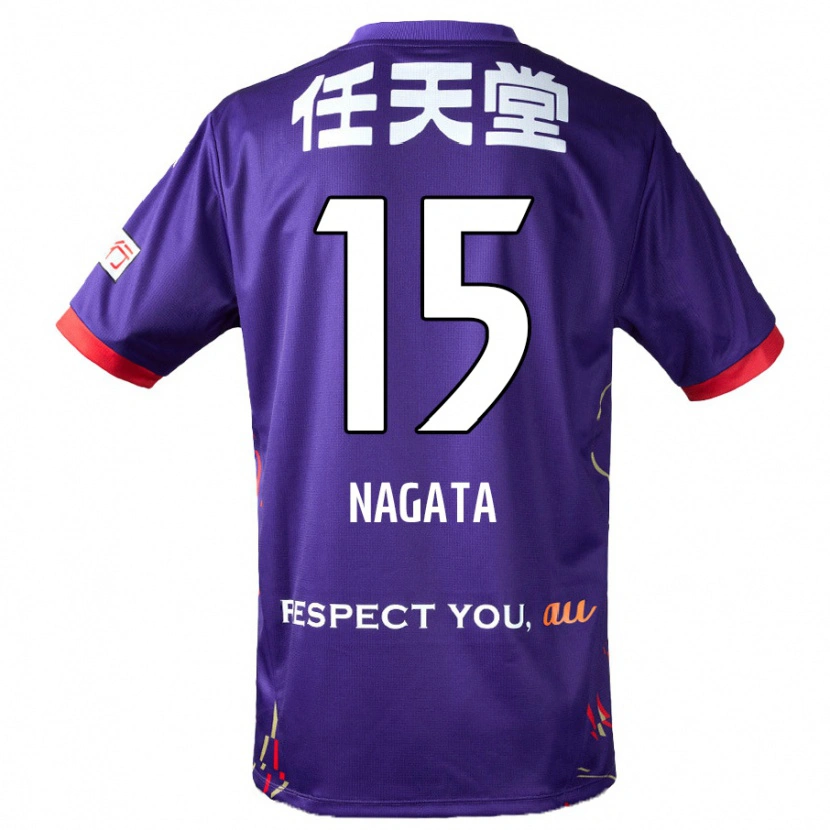 Danxen Børn Kodai Nagata #15 Hvid Lilla Sort Hjemmebane Spillertrøjer 2025/26 Trøje T-Shirt