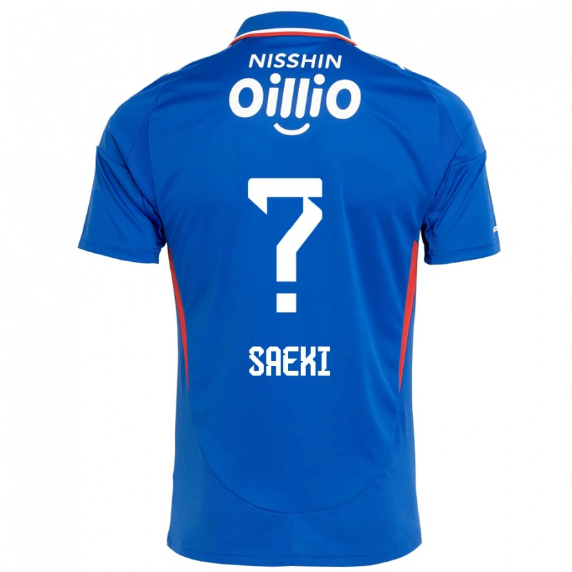 Danxen Børn Shunya Saeki #0 Hvid Royal Blå Hjemmebane Spillertrøjer 2025/26 Trøje T-Shirt