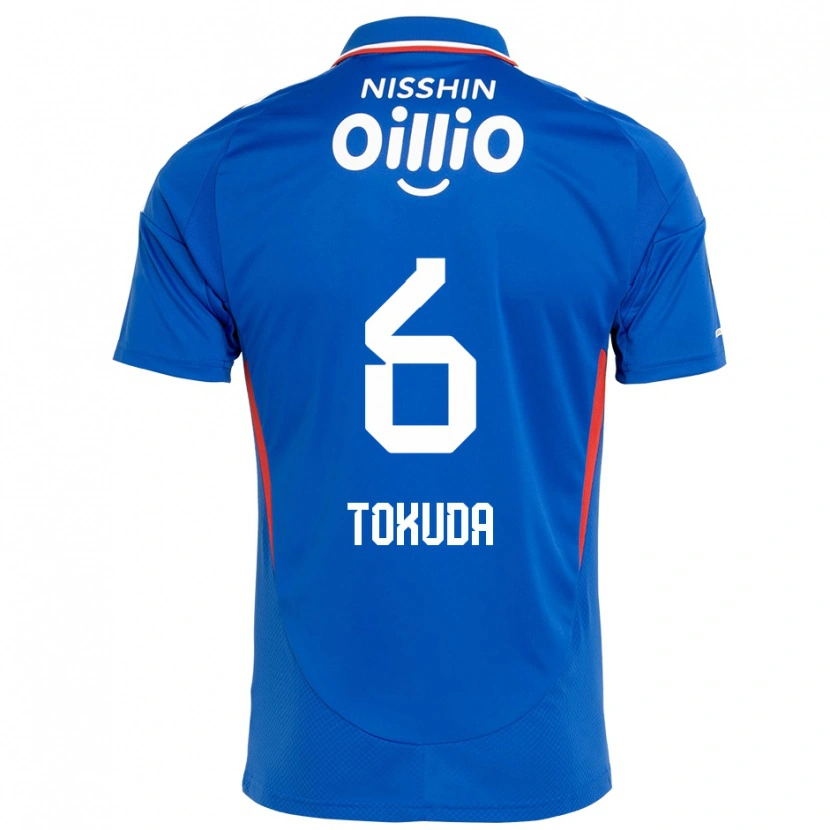 Danxen Børn Yuma Tokuda #6 Hvid Royal Blå Hjemmebane Spillertrøjer 2025/26 Trøje T-Shirt