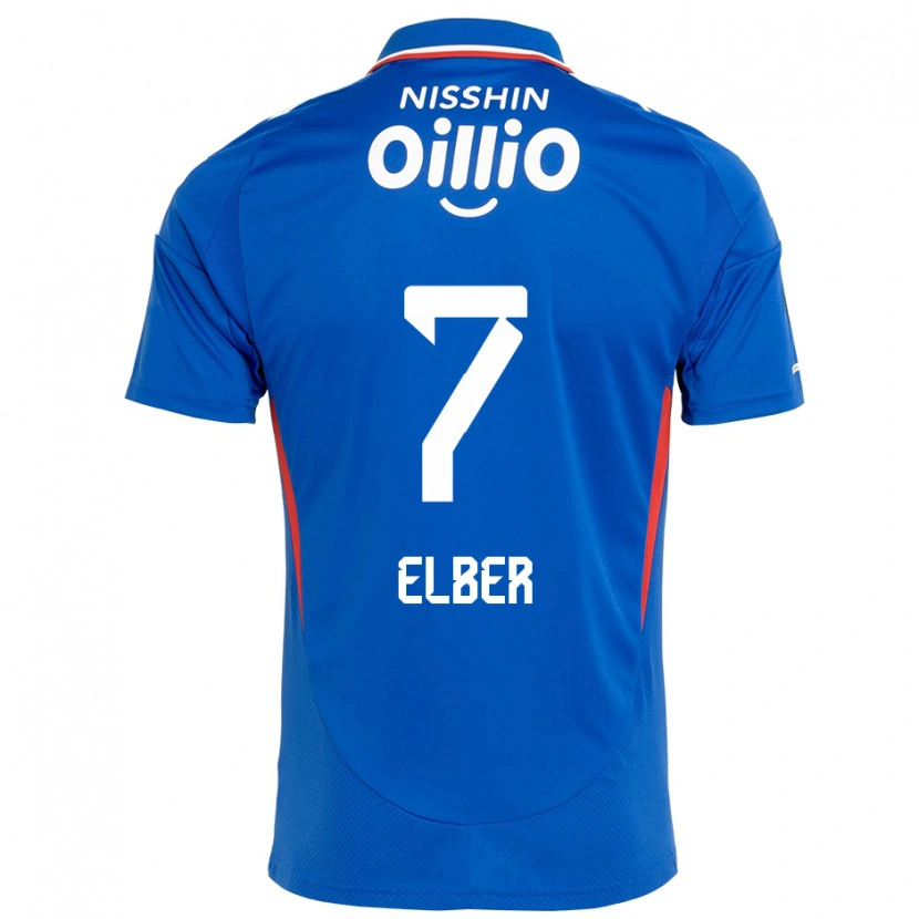 Danxen Børn Élber #7 Hvid Royal Blå Hjemmebane Spillertrøjer 2025/26 Trøje T-Shirt