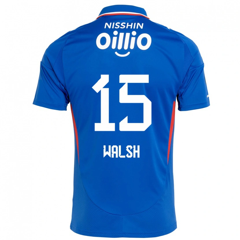 Danxen Børn Sandy Walsh #15 Hvid Royal Blå Hjemmebane Spillertrøjer 2025/26 Trøje T-Shirt