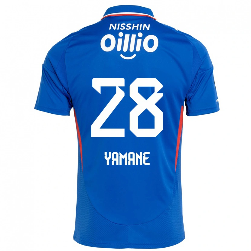 Danxen Børn Riku Yamane #28 Hvid Royal Blå Hjemmebane Spillertrøjer 2025/26 Trøje T-Shirt