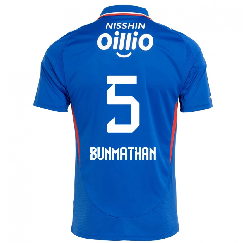 Danxen Børn Theerathon Bunmathan #5 Hvid Royal Blå Hjemmebane Spillertrøjer 2025/26 Trøje T-Shirt
