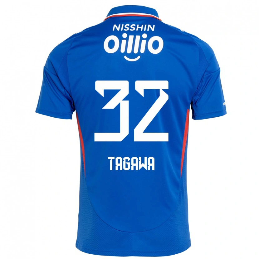 Danxen Børn Tomoki Tagawa #32 Hvid Royal Blå Hjemmebane Spillertrøjer 2025/26 Trøje T-Shirt