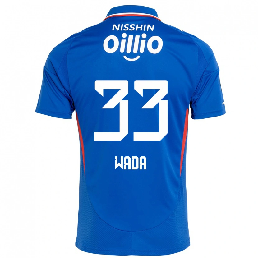 Danxen Børn Takuya Wada #33 Hvid Royal Blå Hjemmebane Spillertrøjer 2025/26 Trøje T-Shirt