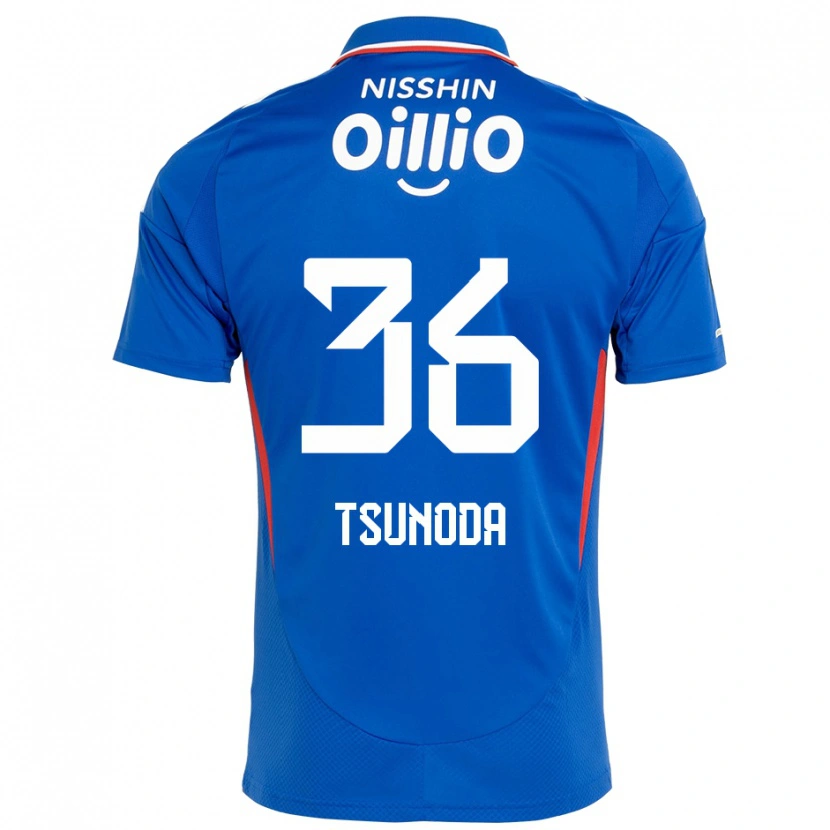 Danxen Børn Ryotaro Tsunoda #36 Hvid Royal Blå Hjemmebane Spillertrøjer 2025/26 Trøje T-Shirt