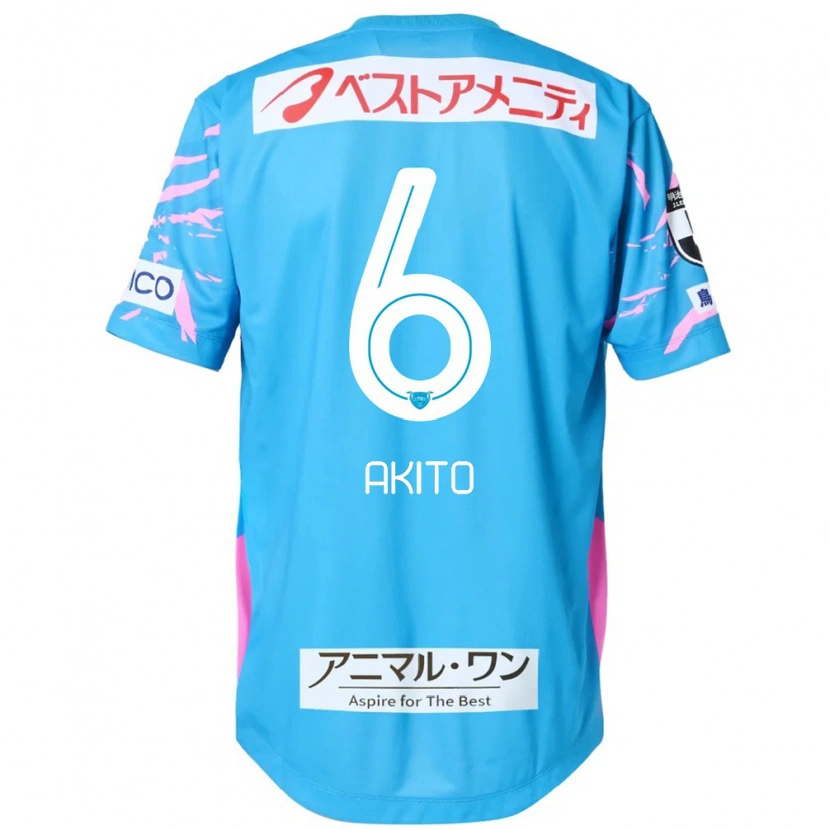 Danxen Børn Akito Fukuta #6 Hvid Pink Hjemmebane Spillertrøjer 2025/26 Trøje T-Shirt