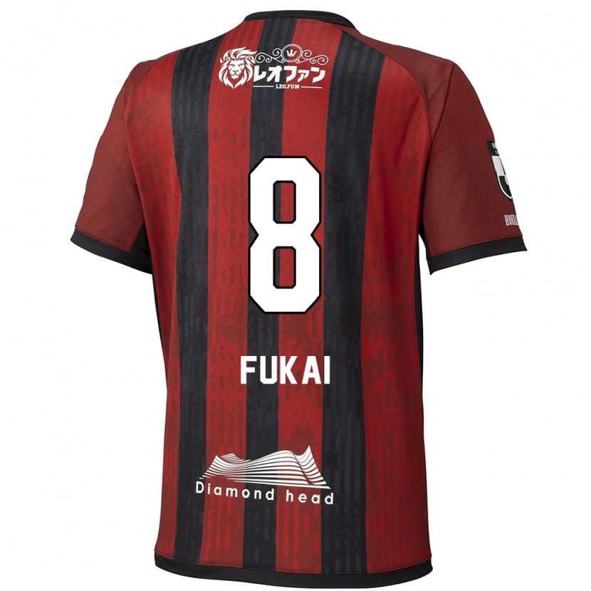 Danxen Børn Kazuki Fukai #8 Blå Rød Hjemmebane Spillertrøjer 2025/26 Trøje T-Shirt