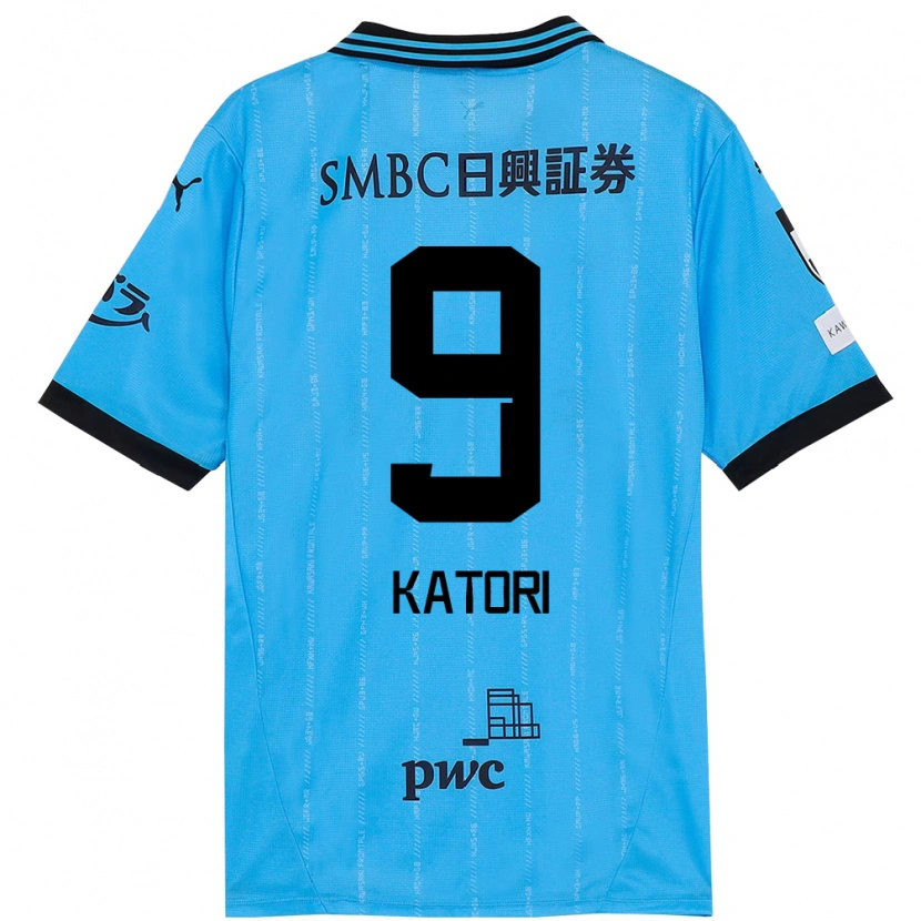 Danxen Børn Takeshi Katori #9 Hvid Himmelblå Hjemmebane Spillertrøjer 2025/26 Trøje T-Shirt
