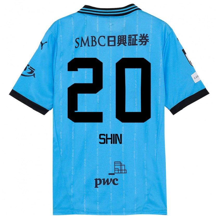 Danxen Børn Shin Yamada #20 Hvid Himmelblå Hjemmebane Spillertrøjer 2025/26 Trøje T-Shirt