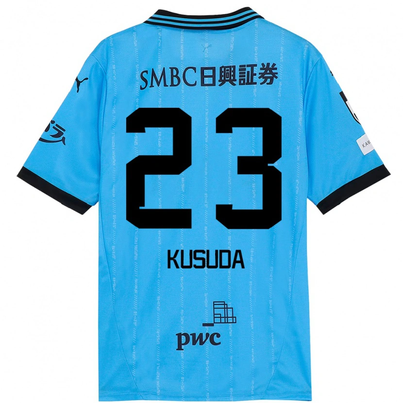 Danxen Børn Haruki Kusuda #23 Hvid Himmelblå Hjemmebane Spillertrøjer 2025/26 Trøje T-Shirt