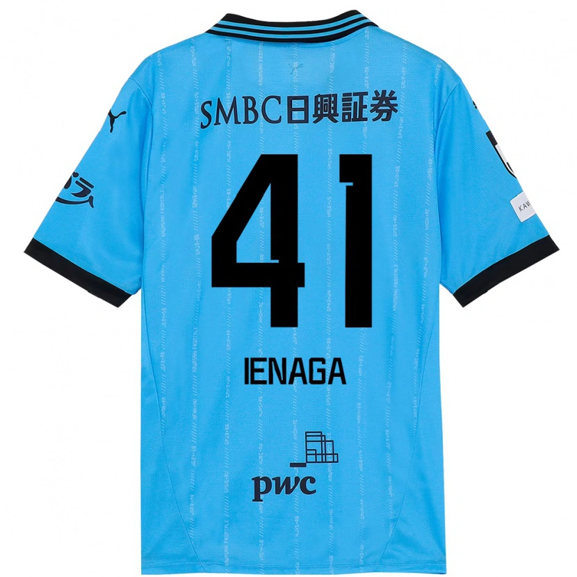 Danxen Børn Akihiro Ienaga #41 Hvid Himmelblå Hjemmebane Spillertrøjer 2025/26 Trøje T-Shirt