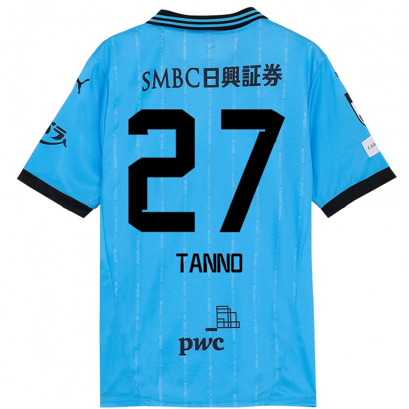 Danxen Børn Kenta Tanno #27 Hvid Himmelblå Hjemmebane Spillertrøjer 2025/26 Trøje T-Shirt