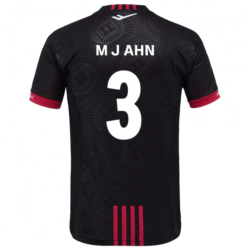 Danxen Børn Jae-Min Ahn #3 Hvid Sort Hjemmebane Spillertrøjer 2025/26 Trøje T-Shirt