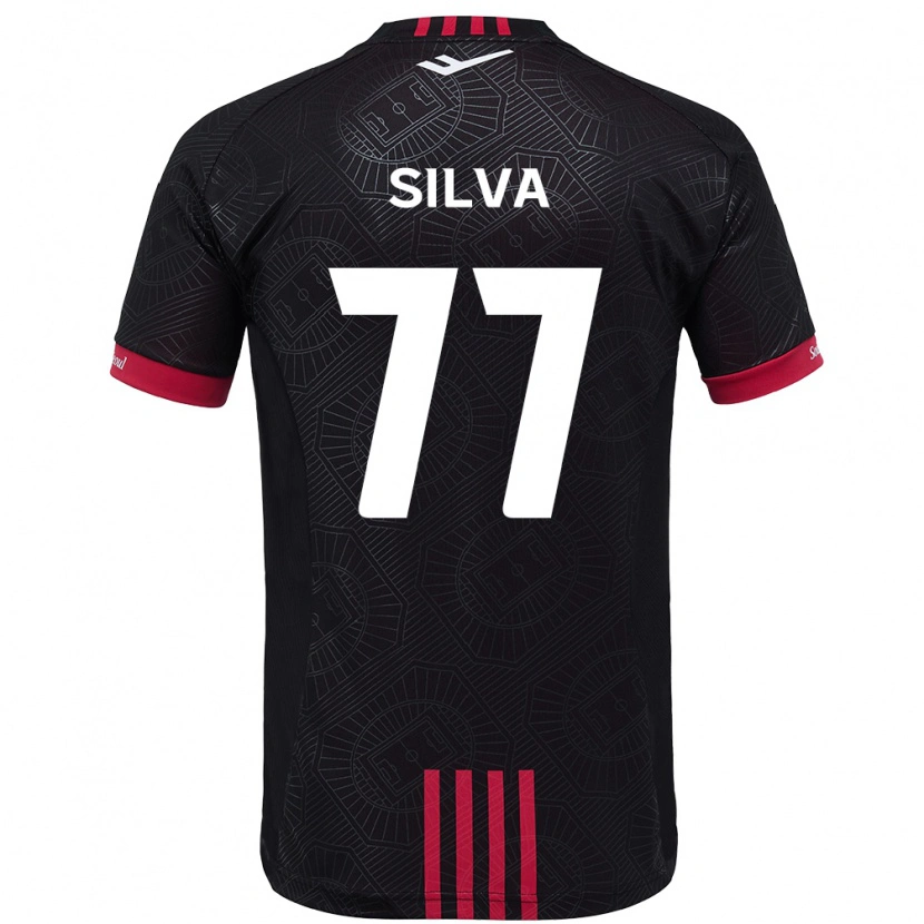 Danxen Børn Lucas Silva #77 Hvid Sort Hjemmebane Spillertrøjer 2025/26 Trøje T-Shirt