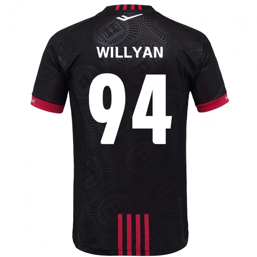 Danxen Børn Willyan #94 Hvid Sort Hjemmebane Spillertrøjer 2025/26 Trøje T-Shirt
