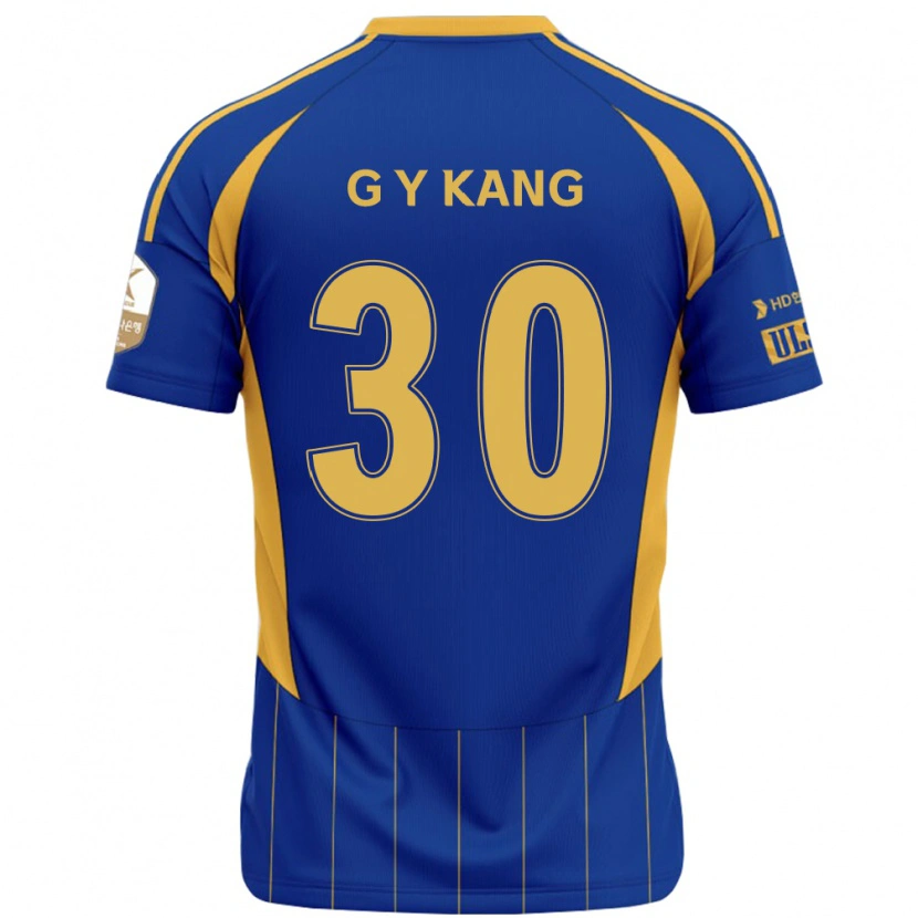 Danxen Børn Yun-Gu Kang #30 Hvid Himmelblå Hjemmebane Spillertrøjer 2025/26 Trøje T-Shirt