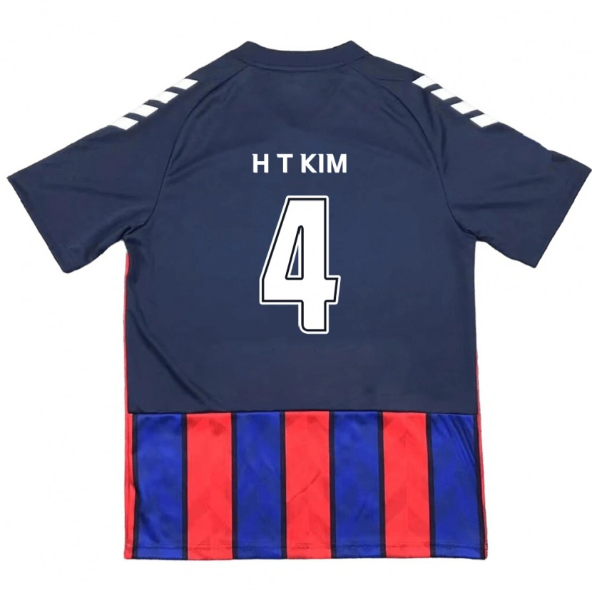 Danxen Børn Tae-Han Kim #4 Off-White Rød Hjemmebane Spillertrøjer 2025/26 Trøje T-Shirt