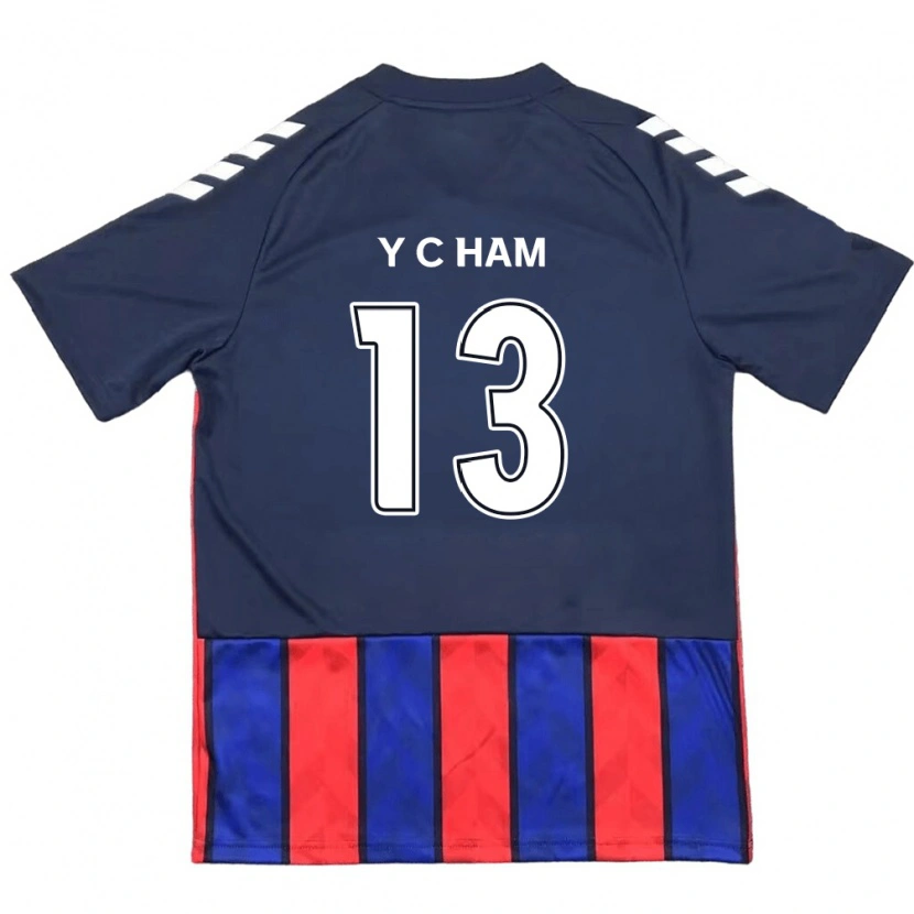 Danxen Børn Young-Chan Ham #13 Royal Blå Rød Hjemmebane Spillertrøjer 2025/26 Trøje T-Shirt