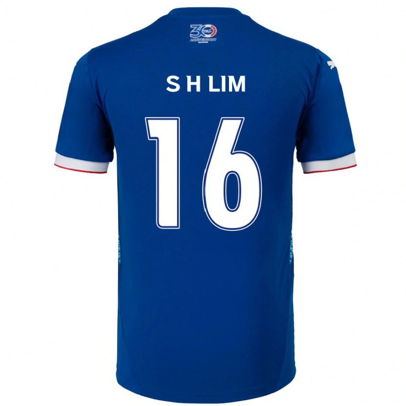 Danxen Børn Hyun-Sub Lim #16 Hvid Royal Blå Hjemmebane Spillertrøjer 2025/26 Trøje T-Shirt