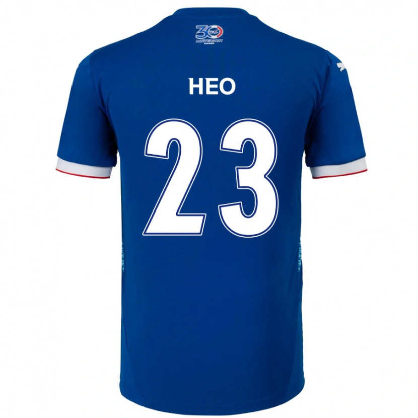 Danxen Børn Hwan Heo #23 Hvid Royal Blå Hjemmebane Spillertrøjer 2025/26 Trøje T-Shirt
