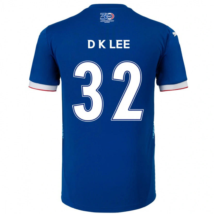Danxen Børn Kyu-Dong Lee #32 Hvid Royal Blå Hjemmebane Spillertrøjer 2025/26 Trøje T-Shirt