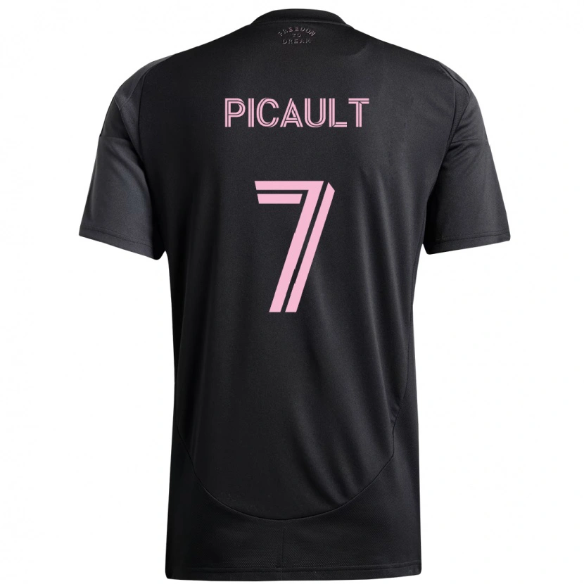 Danxen Børn Fafà Picault #7 Pink Sort Udebane Spillertrøjer 2025/26 Trøje T-Shirt