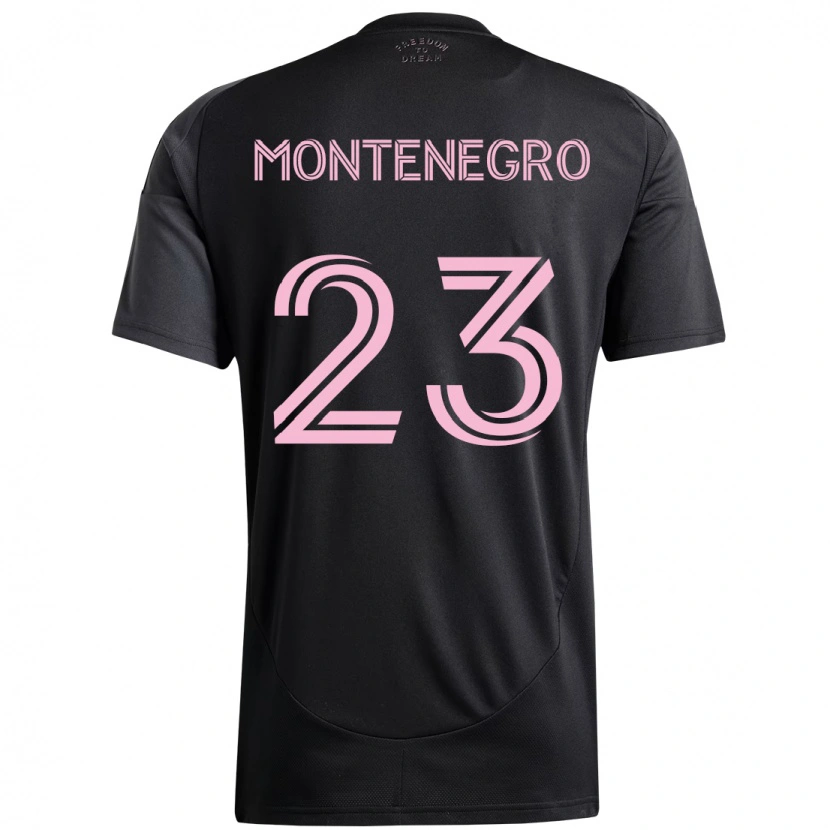 Danxen Børn Ricardo Montenegro #23 Pink Sort Udebane Spillertrøjer 2025/26 Trøje T-Shirt