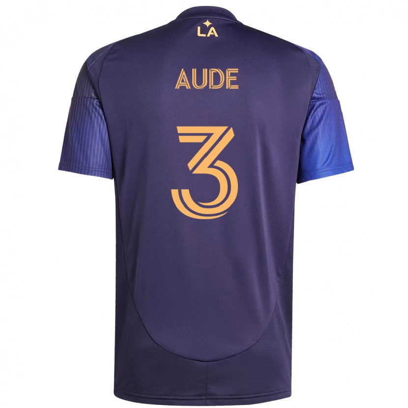 Danxen Børn Julián Aude #3 Hvid Gul Udebane Spillertrøjer 2025/26 Trøje T-Shirt