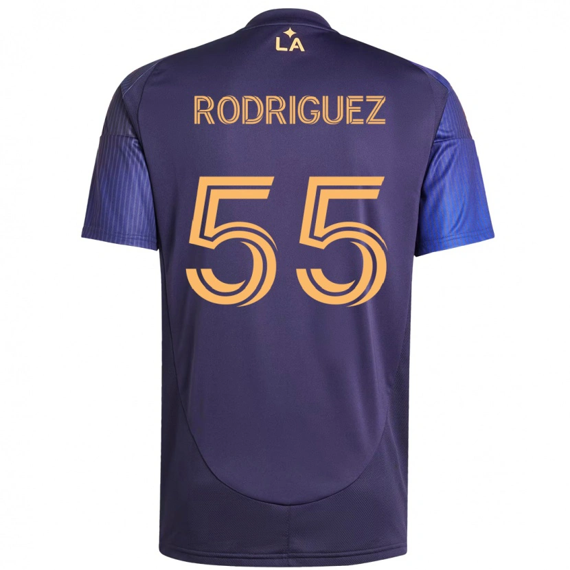 Danxen Børn Diego Rodriguez #55 Hvid Gul Udebane Spillertrøjer 2025/26 Trøje T-Shirt