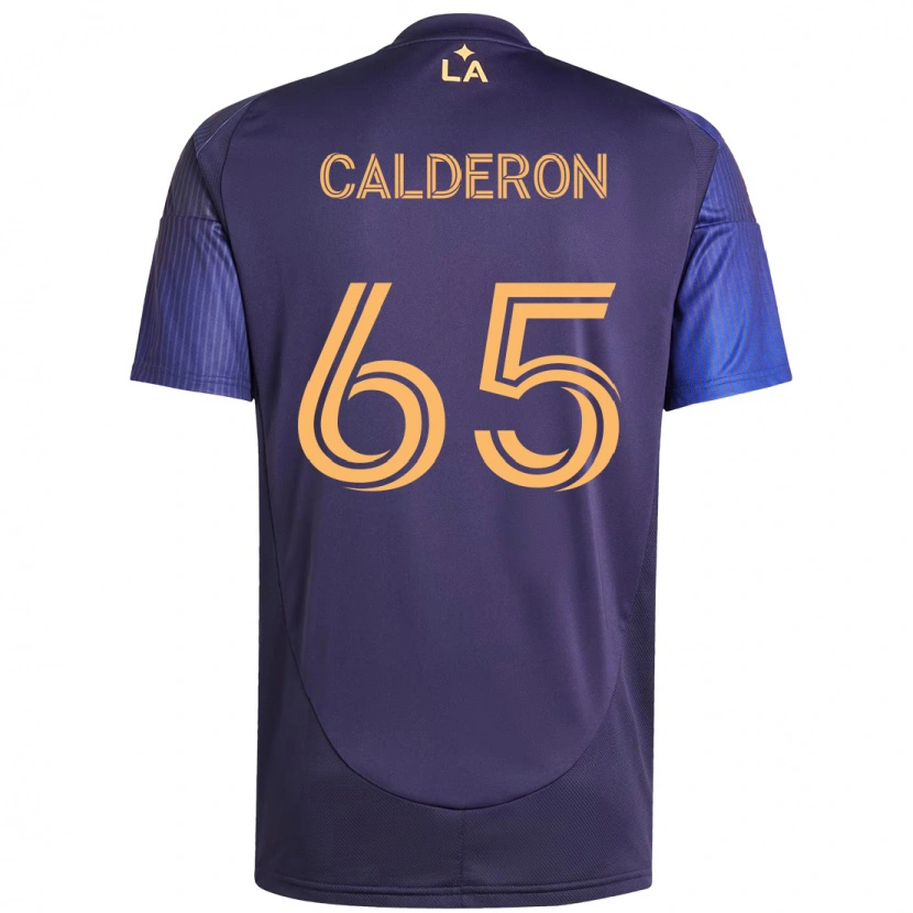 Danxen Børn Juan Calderón #65 Hvid Gul Udebane Spillertrøjer 2025/26 Trøje T-Shirt