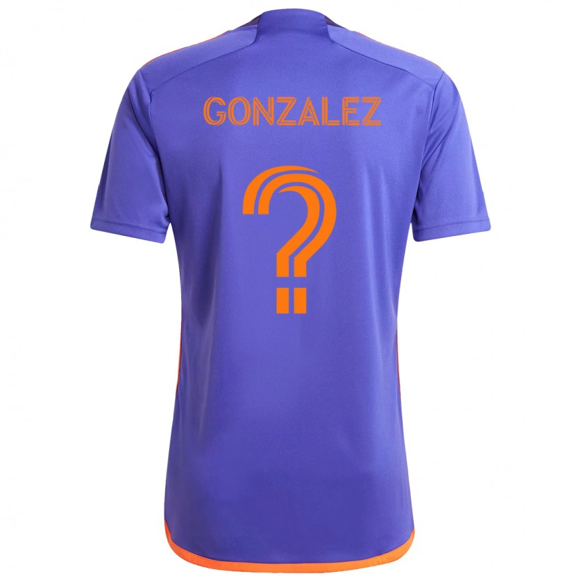Danxen Børn Axel Gonzalez #0 Orange Hvid Udebane Spillertrøjer 2025/26 Trøje T-Shirt