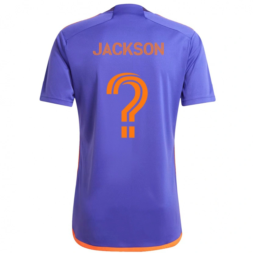 Danxen Børn Parker Jackson #0 Orange Hvid Udebane Spillertrøjer 2025/26 Trøje T-Shirt
