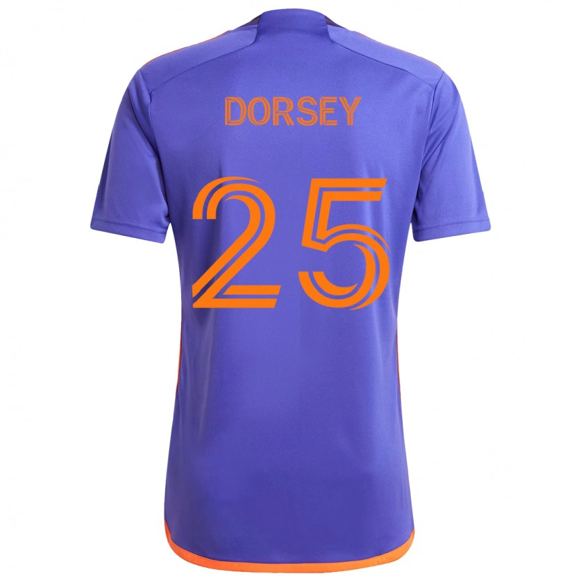 Danxen Børn Griffin Dorsey #25 Orange Hvid Udebane Spillertrøjer 2025/26 Trøje T-Shirt