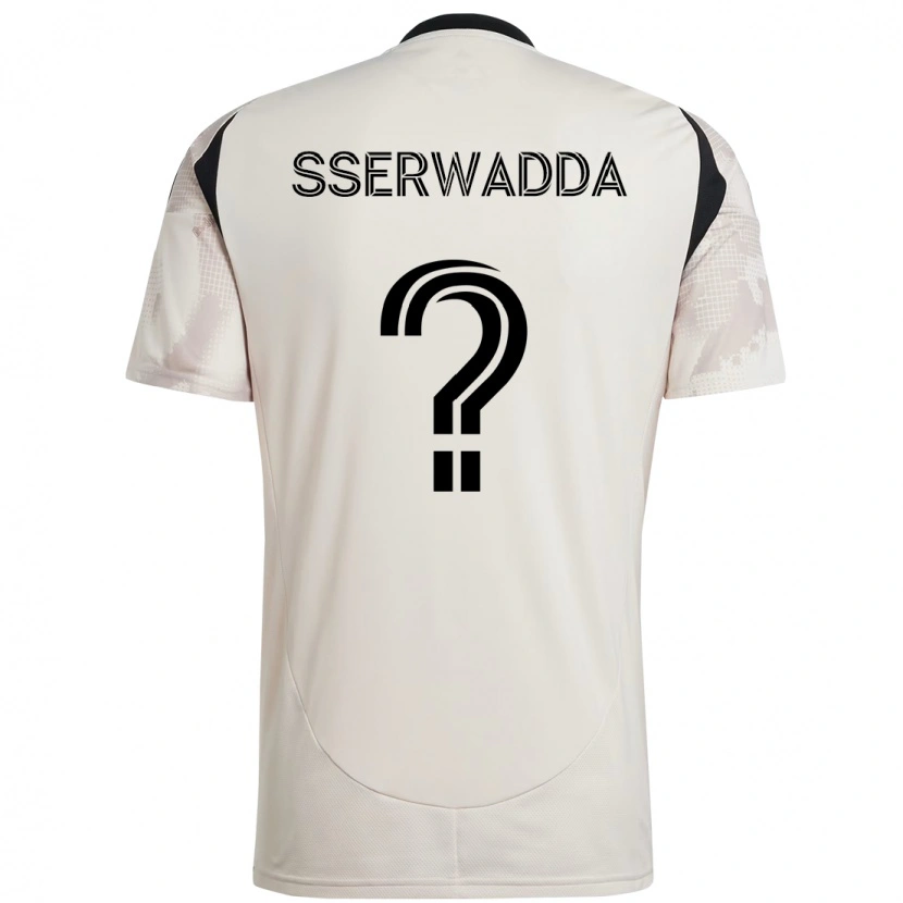Danxen Børn Steven Sserwadda #0 Rød Sort Udebane Spillertrøjer 2025/26 Trøje T-Shirt