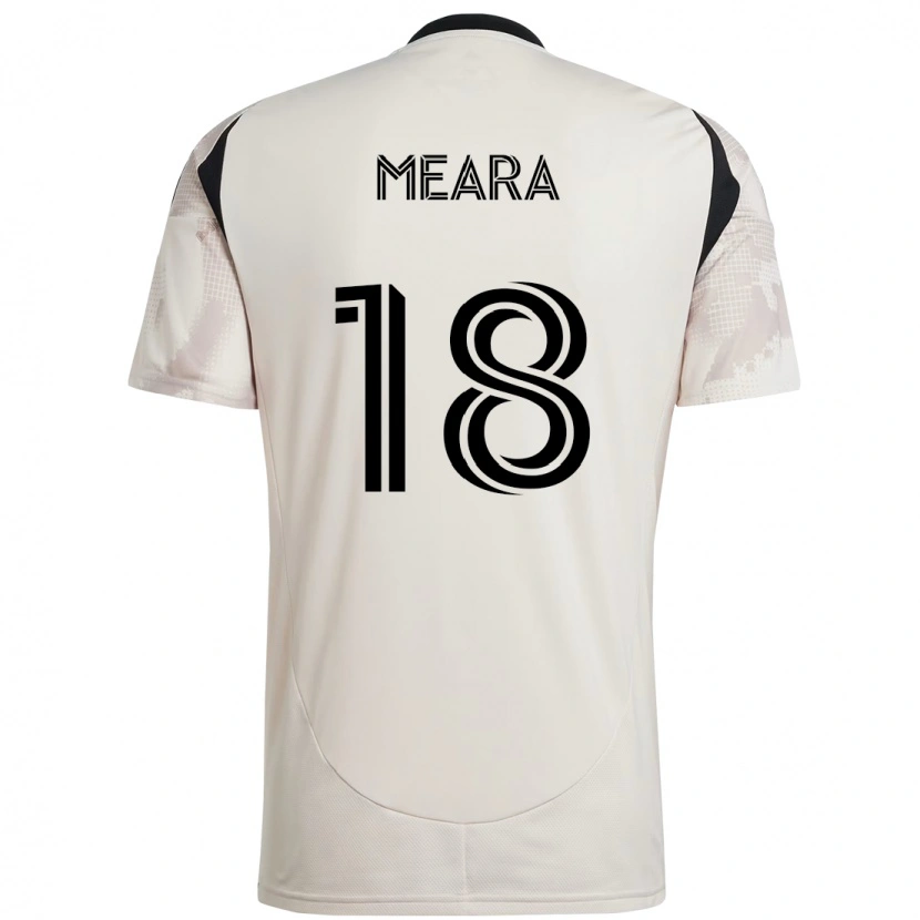 Danxen Børn Ryan Meara #18 Rød Sort Udebane Spillertrøjer 2025/26 Trøje T-Shirt