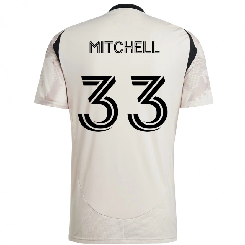 Danxen Børn Roald Mitchell #33 Rød Sort Udebane Spillertrøjer 2025/26 Trøje T-Shirt