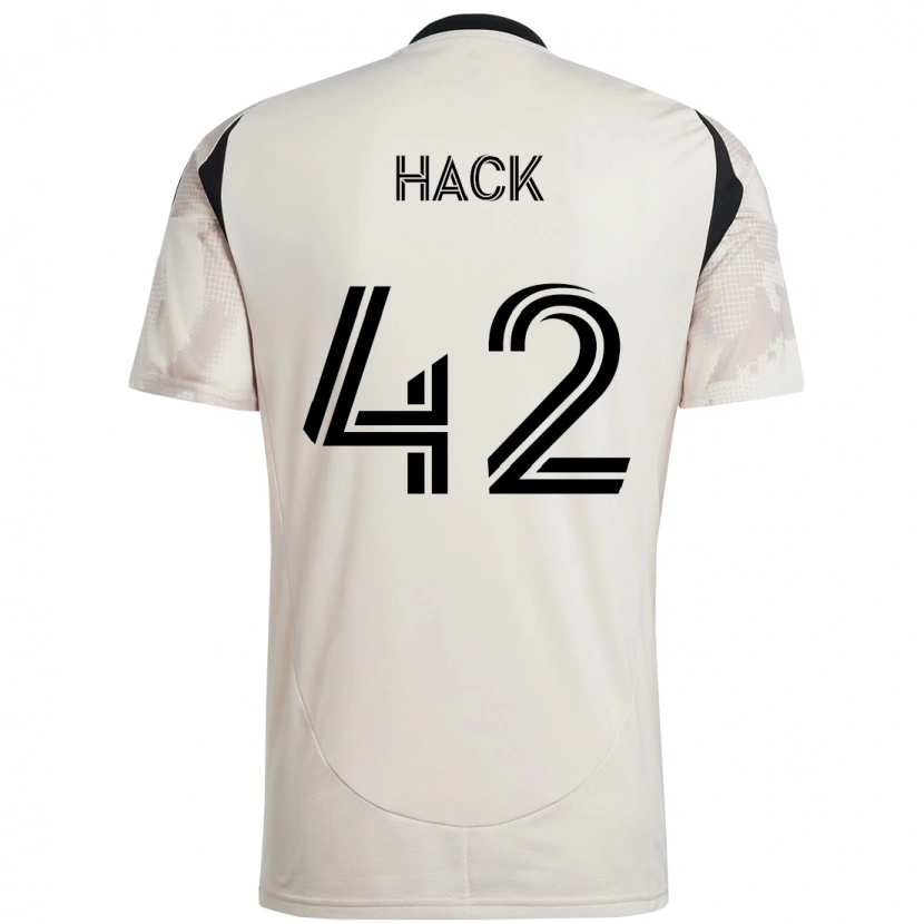 Danxen Børn Alexander Hack #42 Rød Sort Udebane Spillertrøjer 2025/26 Trøje T-Shirt