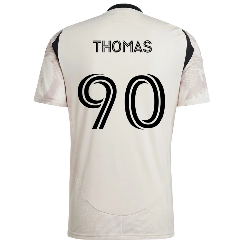 Danxen Børn Oladayo Thomas #90 Rød Sort Udebane Spillertrøjer 2025/26 Trøje T-Shirt