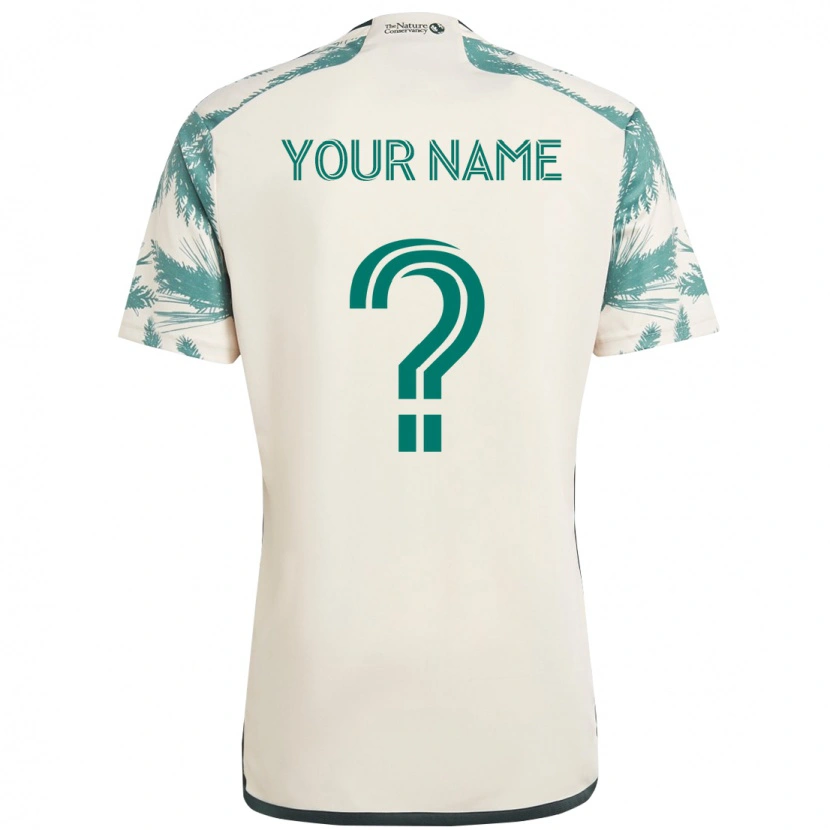 Danxen Børn Dit Navn #0 Sort Brun Udebane Spillertrøjer 2025/26 Trøje T-Shirt