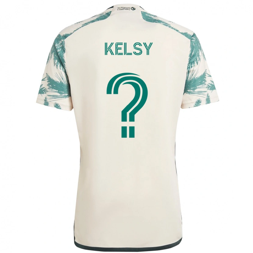 Danxen Børn Kevin Kelsy #0 Sort Brun Udebane Spillertrøjer 2025/26 Trøje T-Shirt