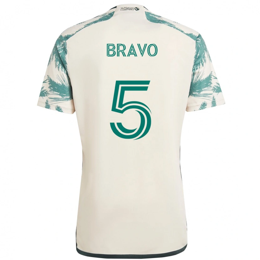 Danxen Børn Claudio Bravo #5 Sort Brun Udebane Spillertrøjer 2025/26 Trøje T-Shirt