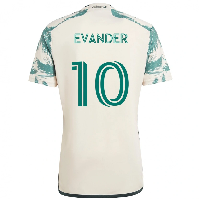 Danxen Børn Evander #10 Sort Brun Udebane Spillertrøjer 2025/26 Trøje T-Shirt