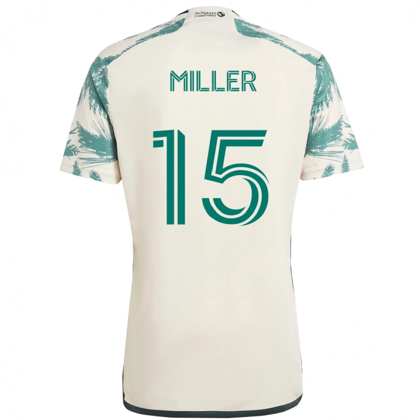 Danxen Børn Eric Miller #15 Sort Brun Udebane Spillertrøjer 2025/26 Trøje T-Shirt