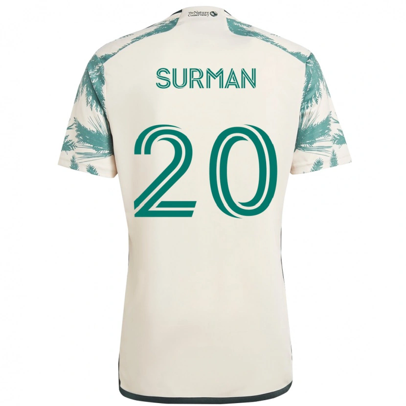 Danxen Børn Finn Surman #20 Sort Brun Udebane Spillertrøjer 2025/26 Trøje T-Shirt