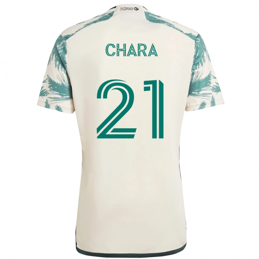 Danxen Børn Diego Chará #21 Sort Brun Udebane Spillertrøjer 2025/26 Trøje T-Shirt