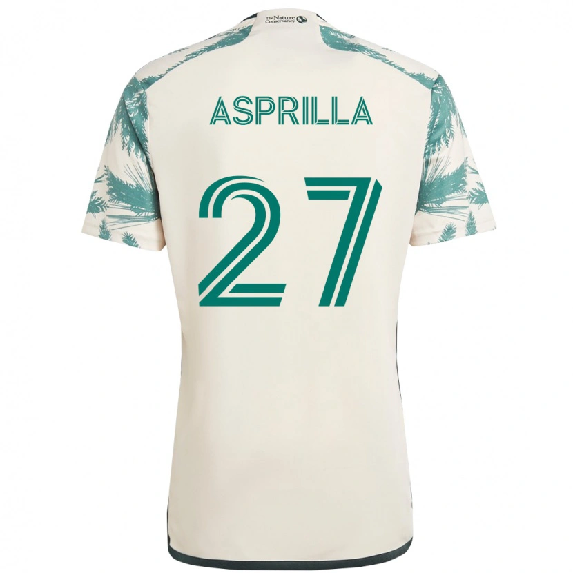 Danxen Børn Dairon Asprilla #27 Sort Brun Udebane Spillertrøjer 2025/26 Trøje T-Shirt