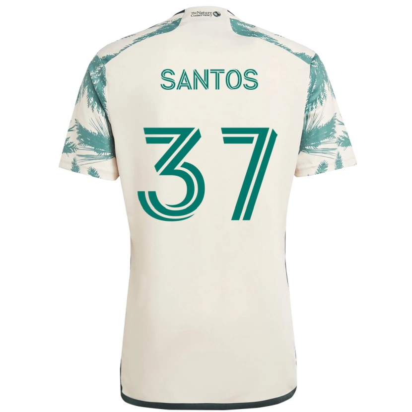 Danxen Børn Noah Santos #37 Sort Brun Udebane Spillertrøjer 2025/26 Trøje T-Shirt